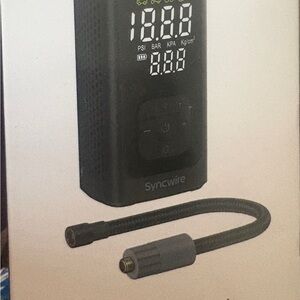 Syncwire Inflate 190 Portable Tire Inflator Air Pump Cordless Car Bike PSI